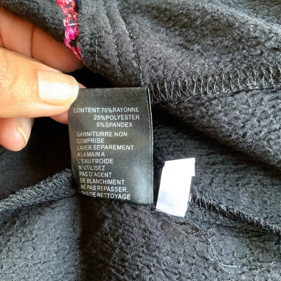 Calessa Black Multicolor Bohemian long sleeve embroidered button down shirt S - Picture 16 of 16